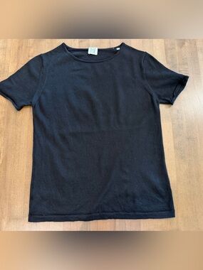 TSE 100% Wool Short Sleeve Sweater